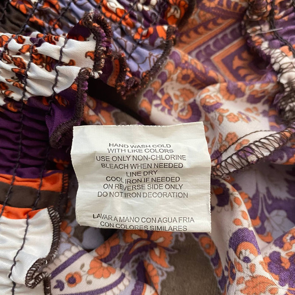 Takara Key Hole Back Beaded Collar Paisley Halter Top Sz S - Picture 7 of 8